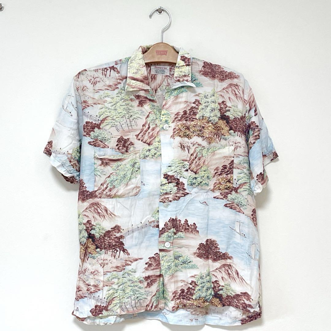 60s VINTAGE PENNEY'S Pennys Aloha Shirt Size M