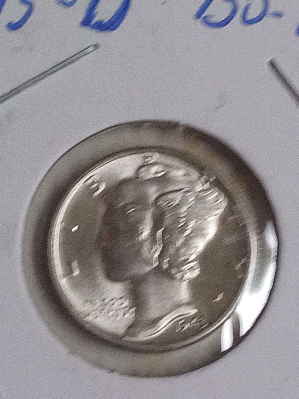 1943 mercury dime uncerculated BU-GEM full bands.