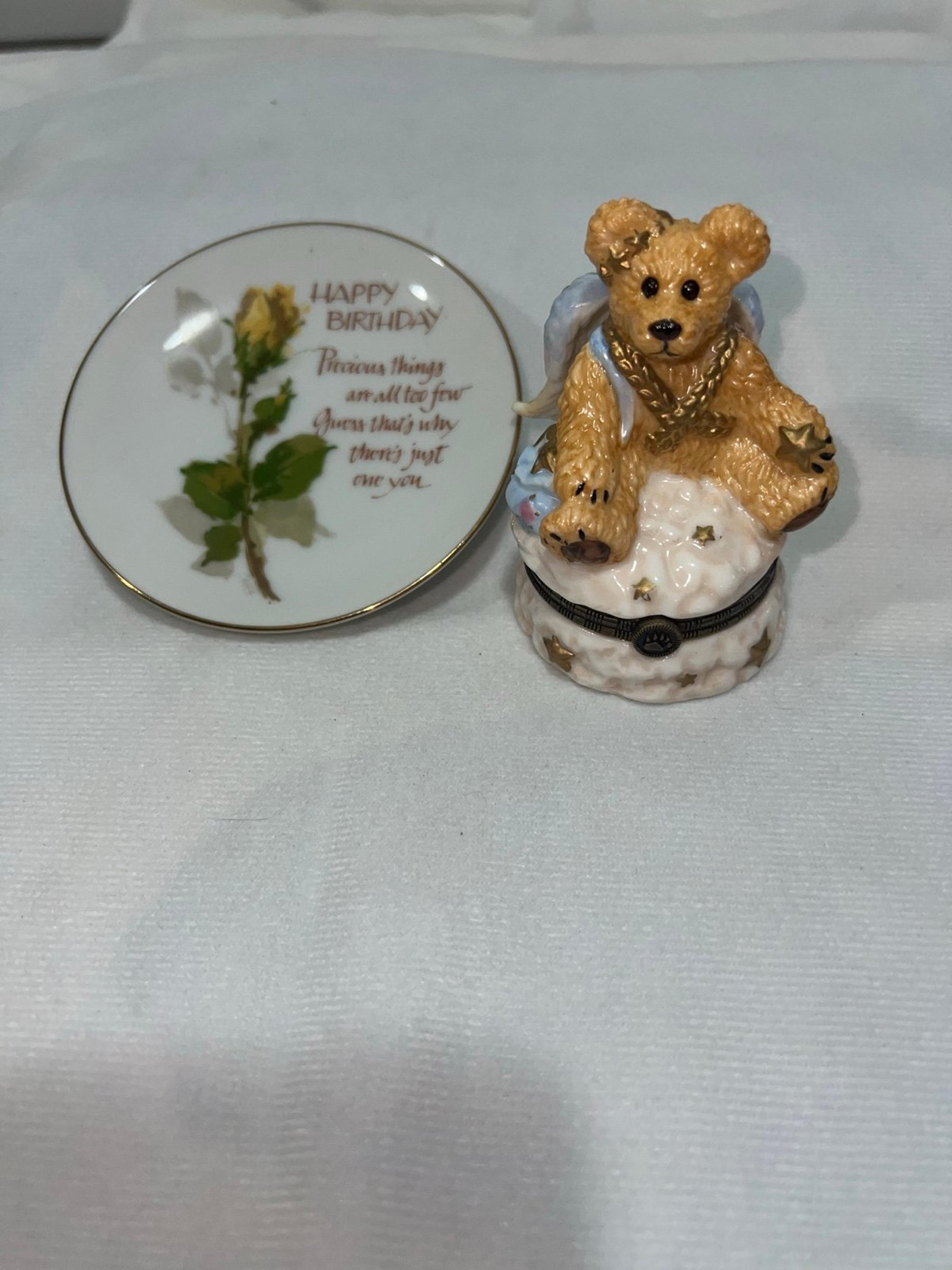 Boyd’s Bear  Hinged Trinket And Lasting Treasures Collectors Mini Plate