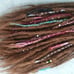 double ended brown dreadlocks yarn beads