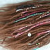 double ended brown dreadlocks yarn beads