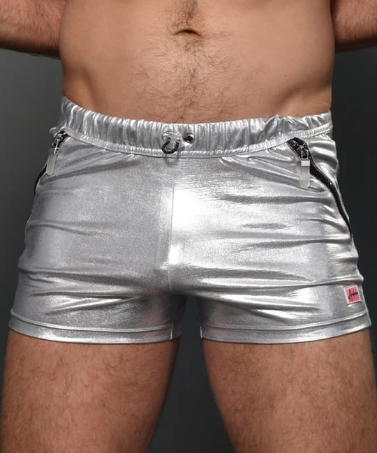 Andrew Christian Metallic Shorts NWT