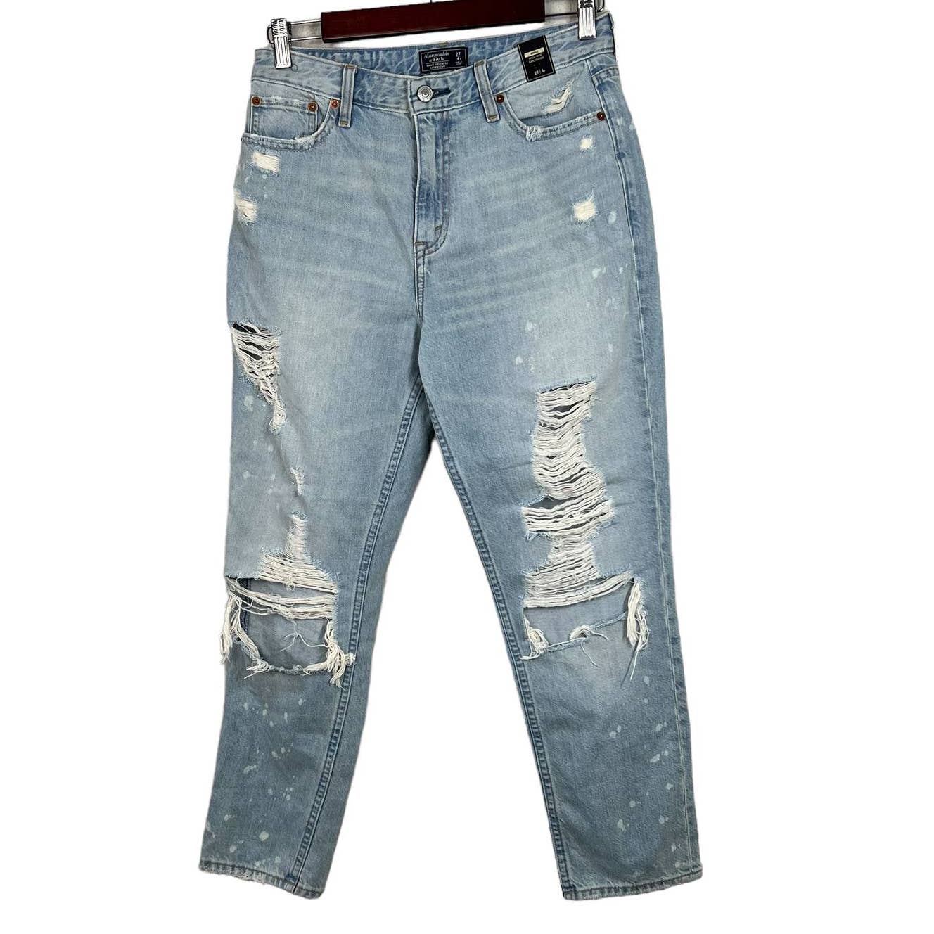 Abercrombie & Fitch Annie High Rise Girlfriend Rigid Jeans Size 27