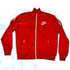 Vintage Nike Big Logo Red / White Track Suit Jacket Size Men’s Xlarge Grey Tag