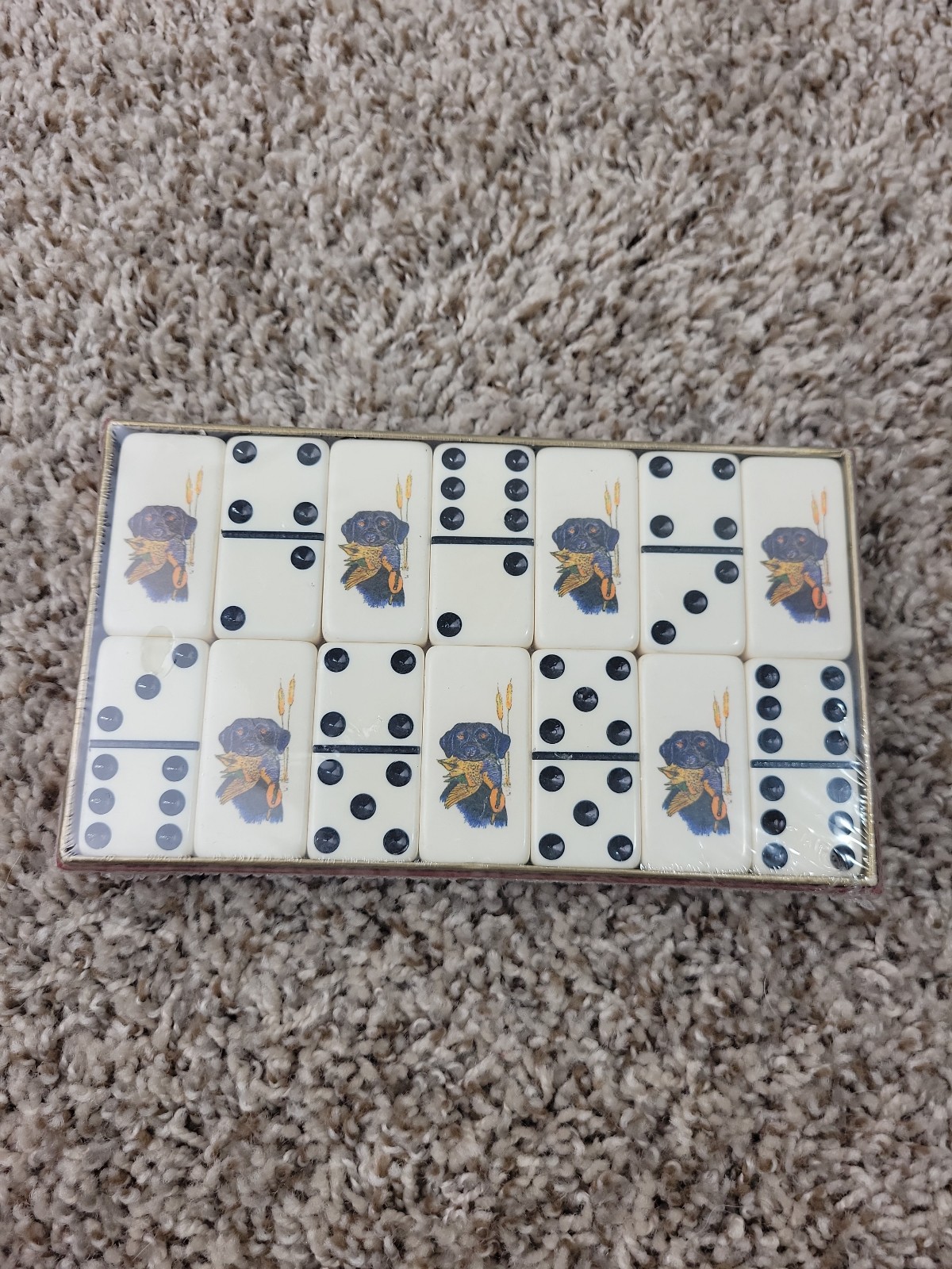 Vintage Marblelike Dog Dominoes