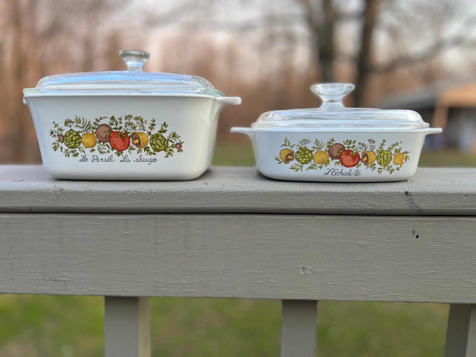 Vintage Corning Ware Spice O Life Casserole Dish Set Of 2 With Lids 1.5L, 1Qt