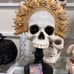 skull decor with pedestal