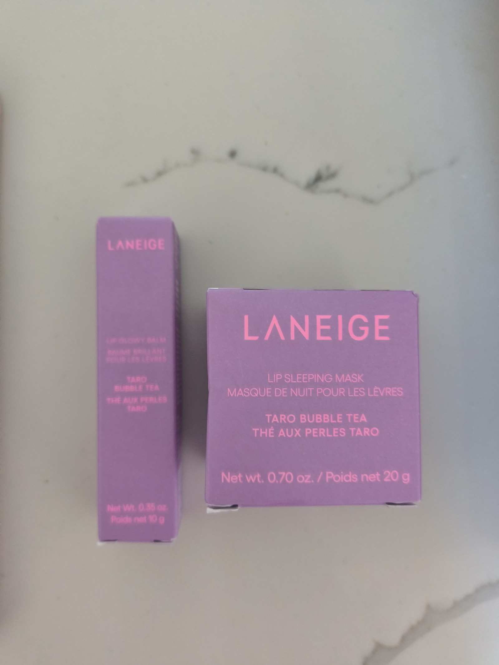 NEW Laneige TARO BUBBLE TEA lip sleeping mask & glowy lip balm