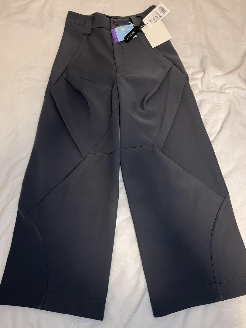 BAOVICTO Pleated Wide-leg Pants Asymmetric Wide-leg Pants