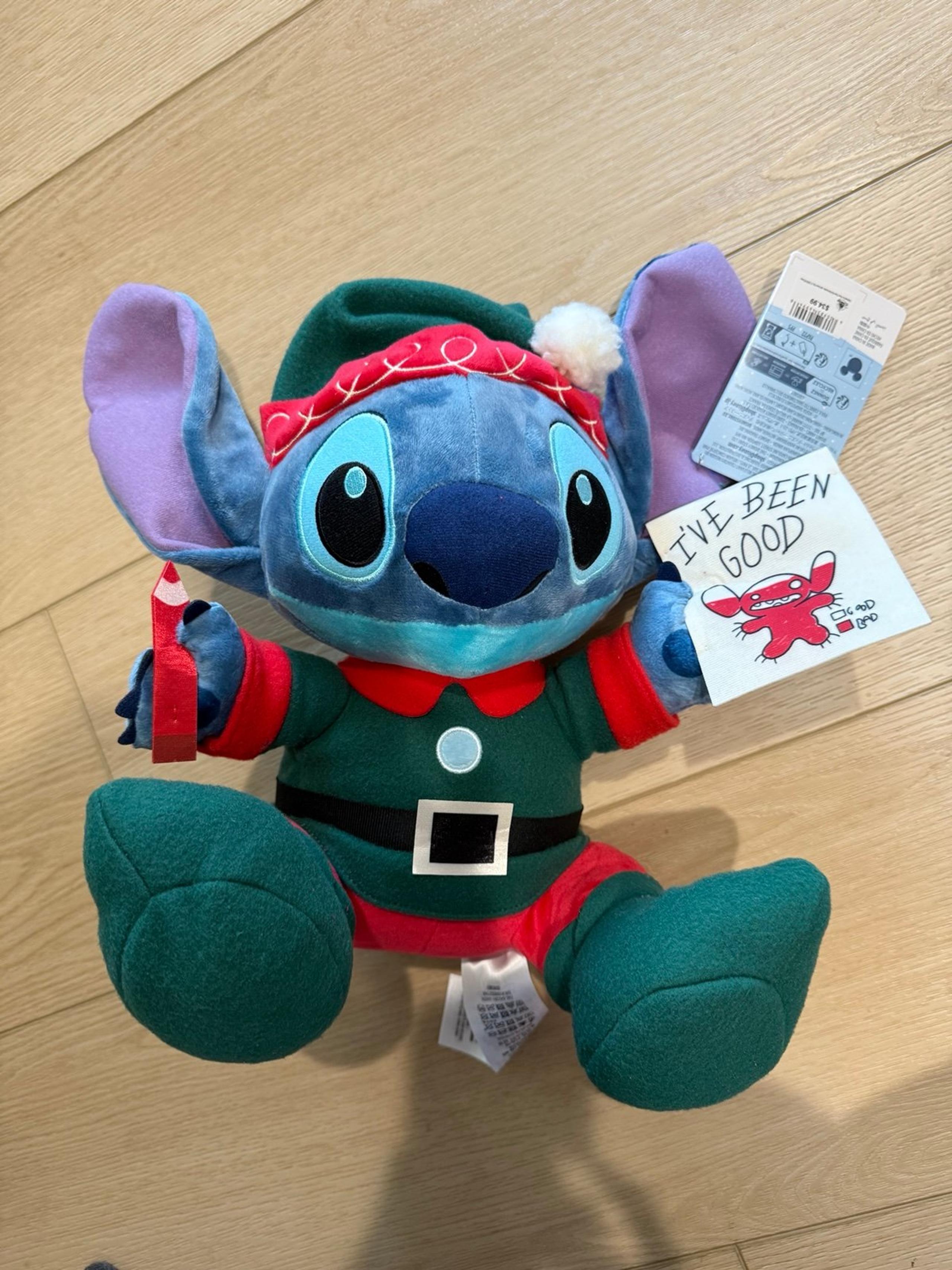 Disney Parks 2024 Christmas Stitch Stuffed Animal