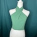 Derek Lam 10 Crosby - Chaya Halter Crop Top in Jade