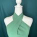 Derek Lam 10 Crosby - Chaya Halter Crop Top in Jade