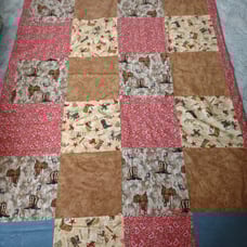 Handmade Western Cowboy Rodeo Quilt Blanket 52 X 84 Nice!
