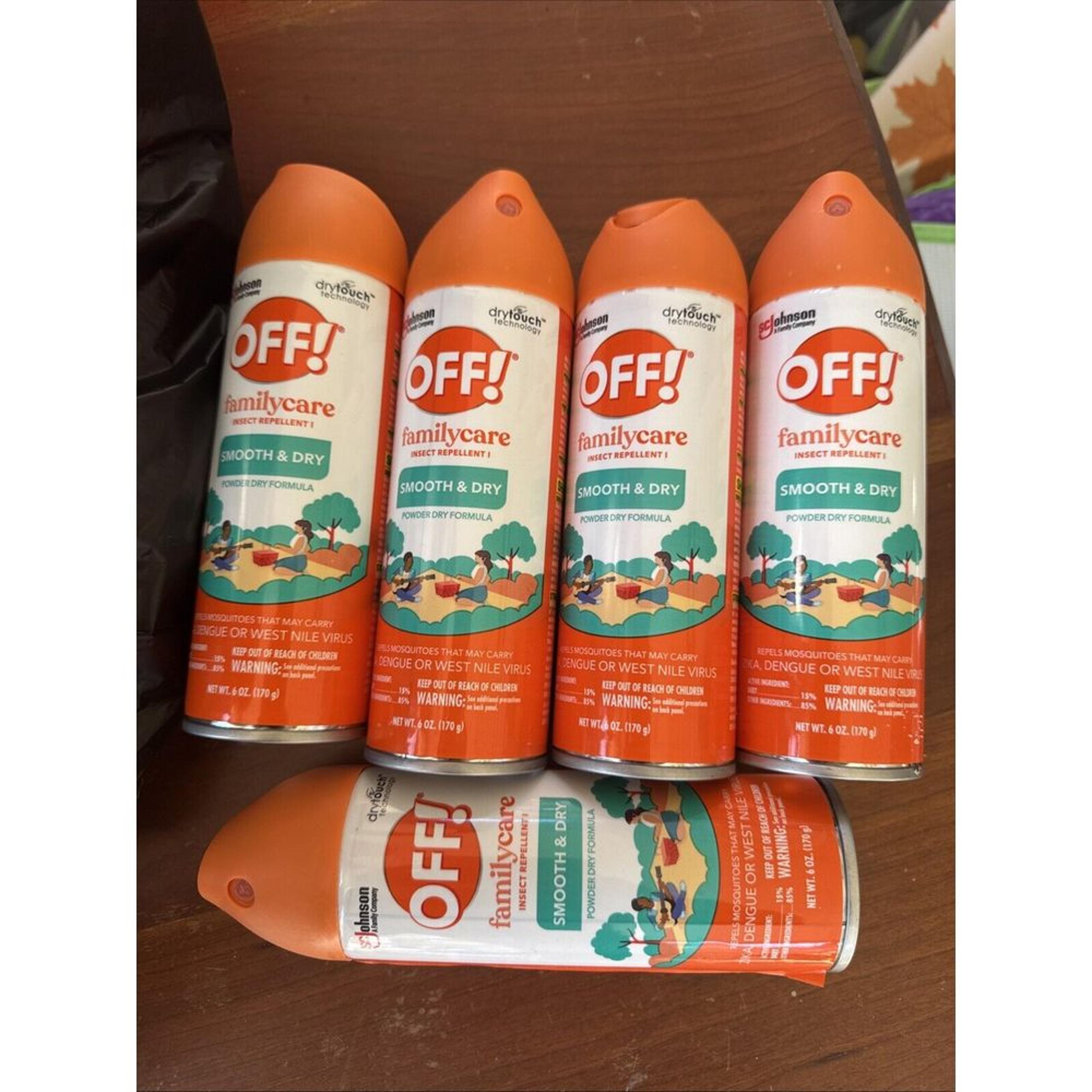 5x OFF Family Care Insect Repellent Spray Smooth & Dry Powder Formula 6oz
