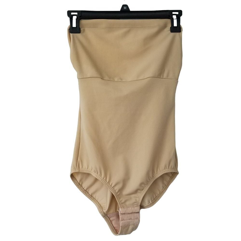 Instant Figure Bandeau Brief Bodysuit Shapewear Slim Fit Small Nude WBS012 NWOT
