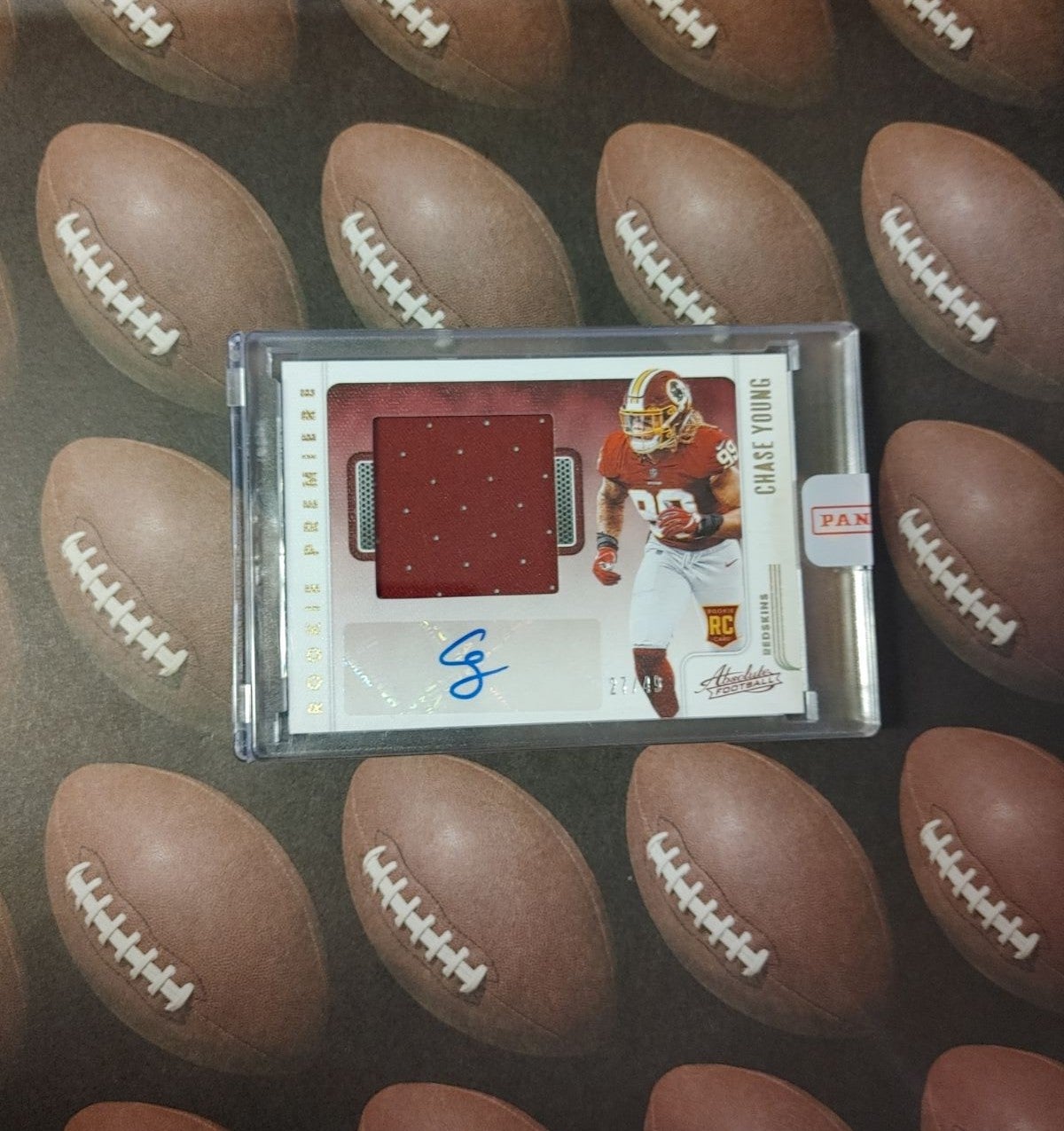 CHASE YOUNG AUTO 27/49 SWATCH RC CARD