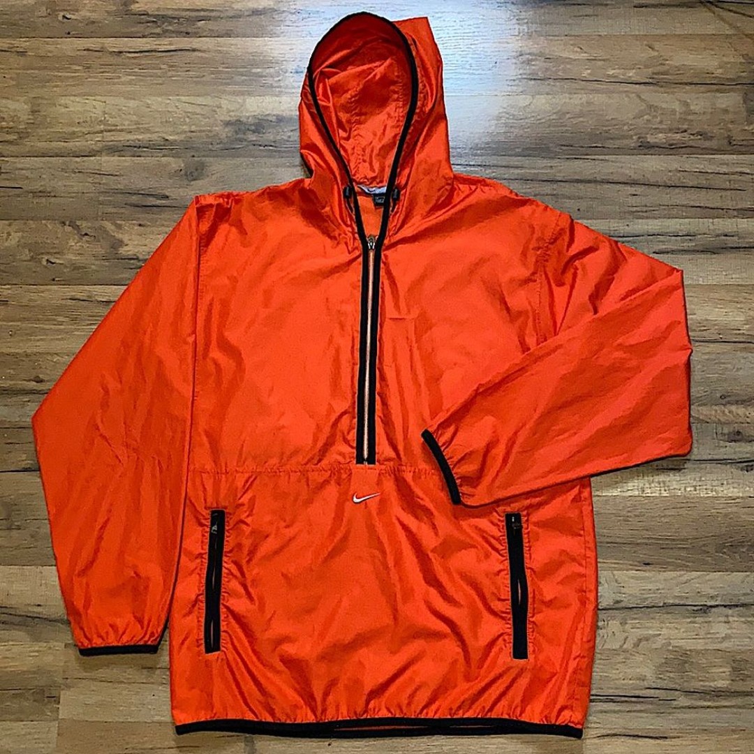 Y2K Nike center swoosh half zip windbreaker hoodie