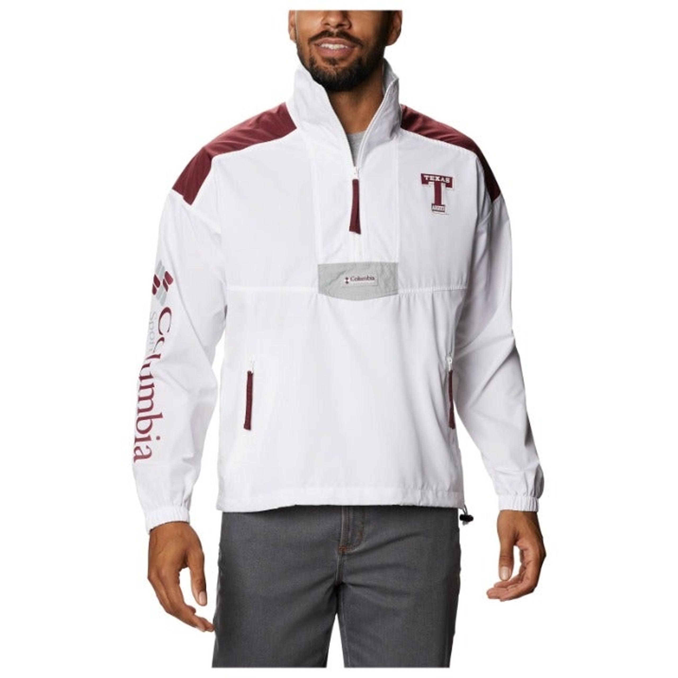 Columbia Men's Texas A&M Aggies Quarter Zip Pullover Anorak Jacket 2XL