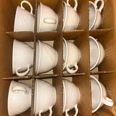 Syracuse china low 7 oz tea cups. A case of 36