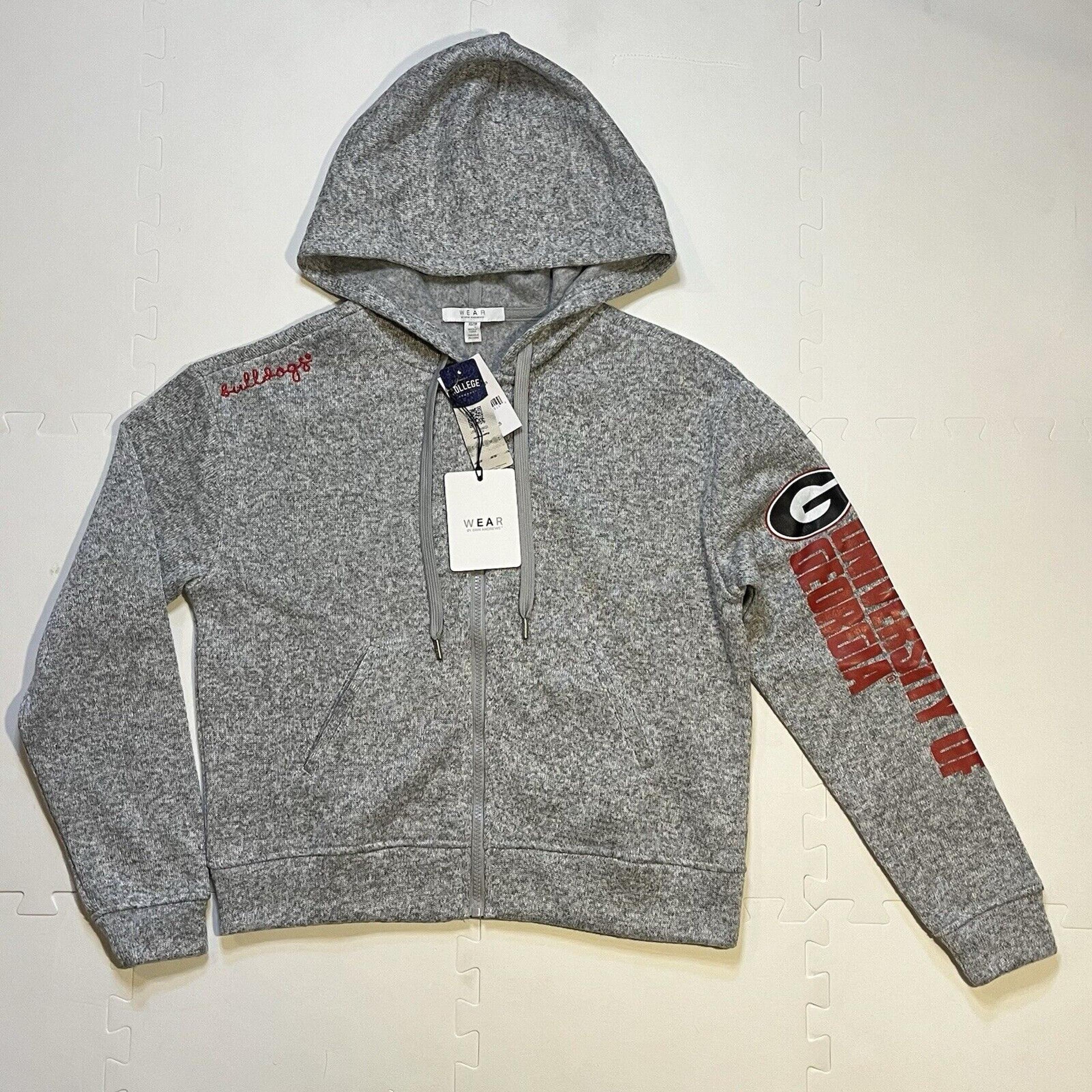 WEAR by Erin Andrews Georgia Bulldogs Women’s Size XS Gray Hoodie Spell Out