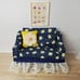 Miniature Dollhouse Daisy Floral Sofa 1:12 Scale Blue