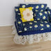 Miniature Dollhouse Daisy Floral Sofa 1:12 Scale Blue