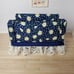 Miniature Dollhouse Daisy Floral Sofa 1:12 Scale Blue