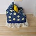 Miniature Dollhouse Daisy Floral Sofa 1:12 Scale Blue