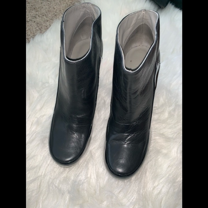 Jil sander navy heeled booties