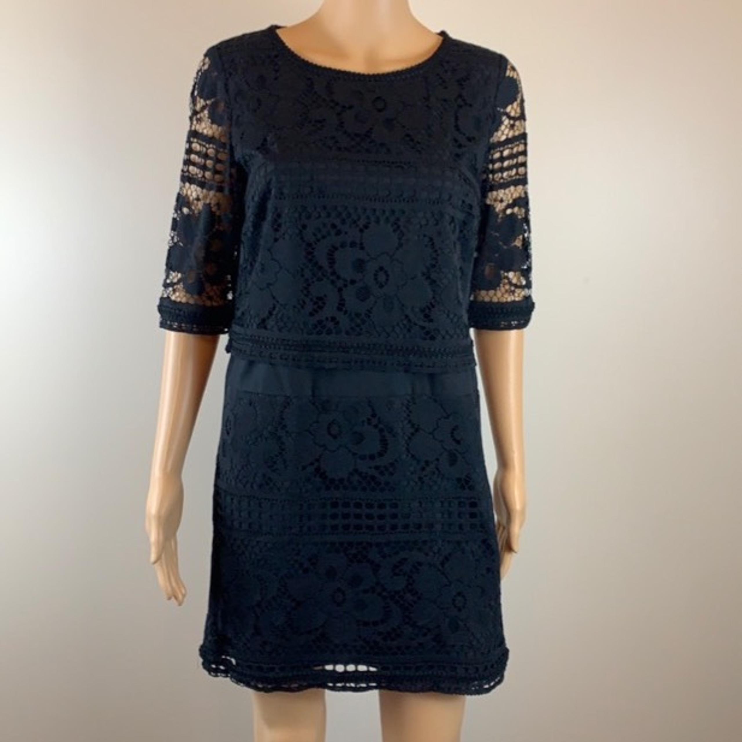 Sea NY black cotton guipure lace dress 4