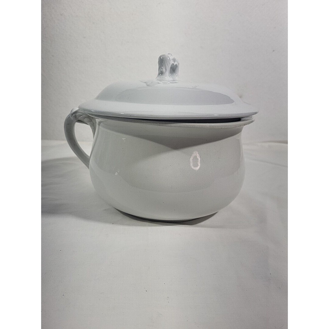 Antique Ironstone Chamber Pot J&G Meakin Classic White Hanley England