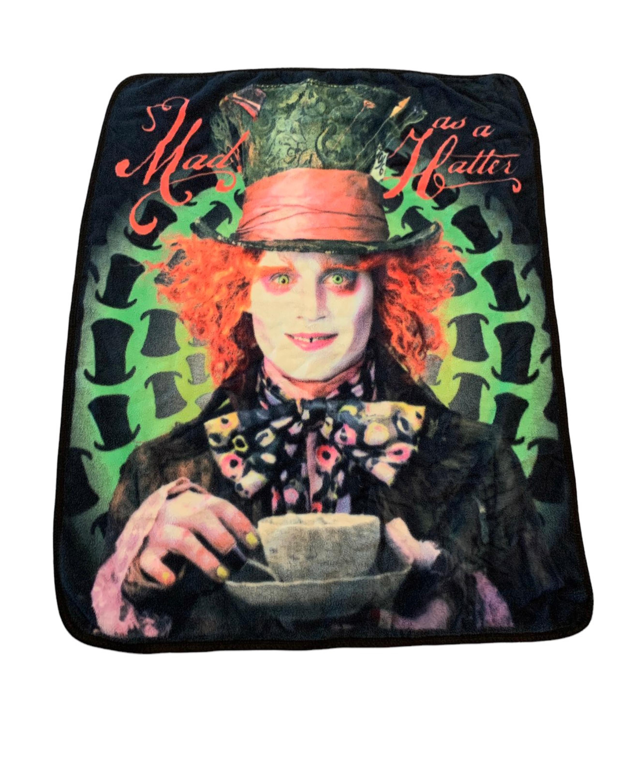 Disney Alice in Wonderland Mad Hatter Mad as a Hatter Blanket