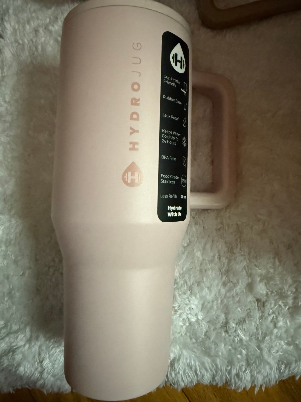 Hydrojug 40oz pink sand