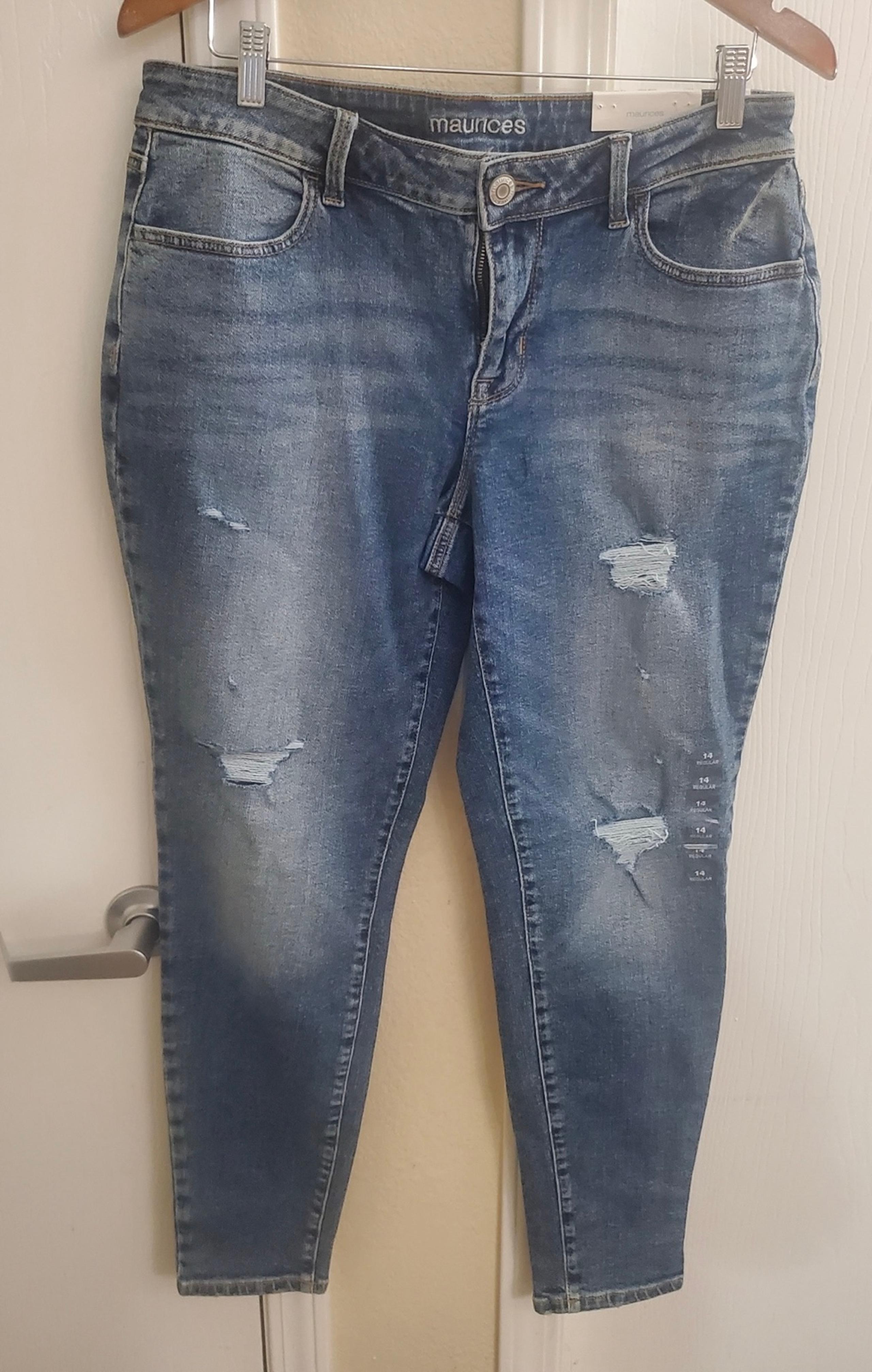 Women's Maurices Blue Jeans Jeggings size 14R Mid Rise New