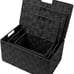 Storage Basket with Lid, Mesh Hand-Woven Basket, Decorative Storage Boxes