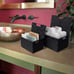 Storage Basket with Lid, Mesh Hand-Woven Basket, Decorative Storage Boxes