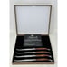 Trudeau Laguiole Steak Knives With Pakkawood Handles & Stainless Set of 4