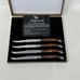 Trudeau Laguiole Steak Knives With Pakkawood Handles & Stainless Set of 4
