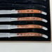 Trudeau Laguiole Steak Knives With Pakkawood Handles & Stainless Set of 4