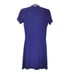 Reformation Stowe Ribbed Mock Neck Mini Dress Short Sleeve Navy Womens Size S