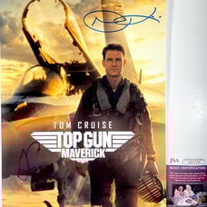 Glen Powell & Joseph Kosinski Signed Top Gun Maverick 11x17 Poster A JSA COA