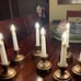Hearth & Hand Magnolia Flameless Christmas Window brass Candles w/Timer