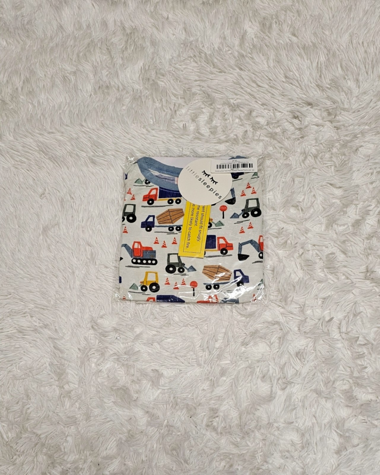 Little Sleepies CONSTRUCTION TRUCKS Two Piece Pajamas 5/6 NIB NEW