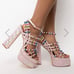 Dolls Kill x Azalea Wang Sugar High Chunky Sandal In Pink
