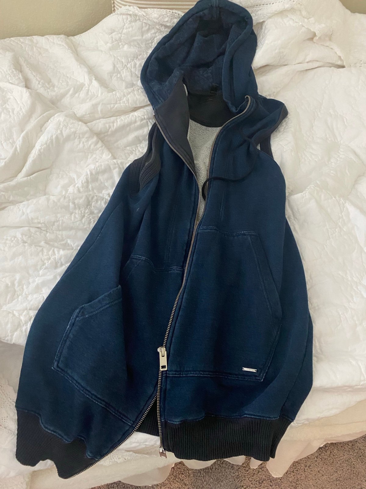 Diesel navy hoodie zip up