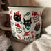 NWT Christmas cats in stockings KITCHEN TOWEL and XL coffee mug