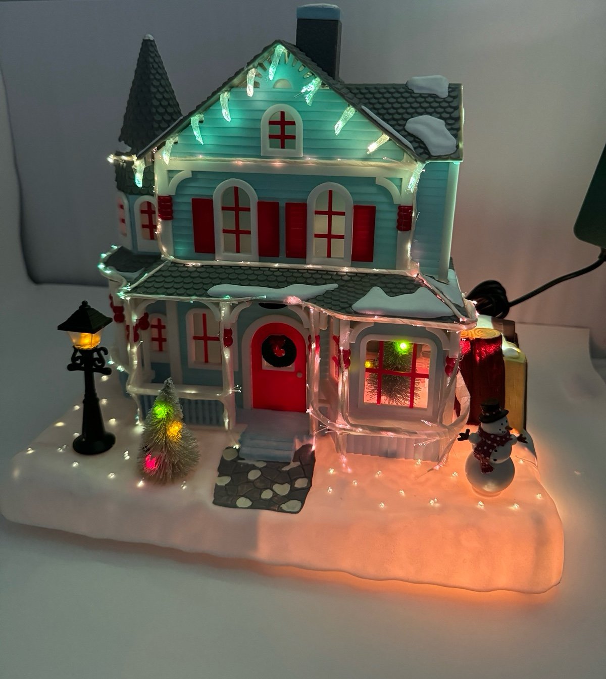 2001 HOLIDAY SPLENDOR Lighted FIBER OPTIC HOUSE Color Changing Christmas Village
