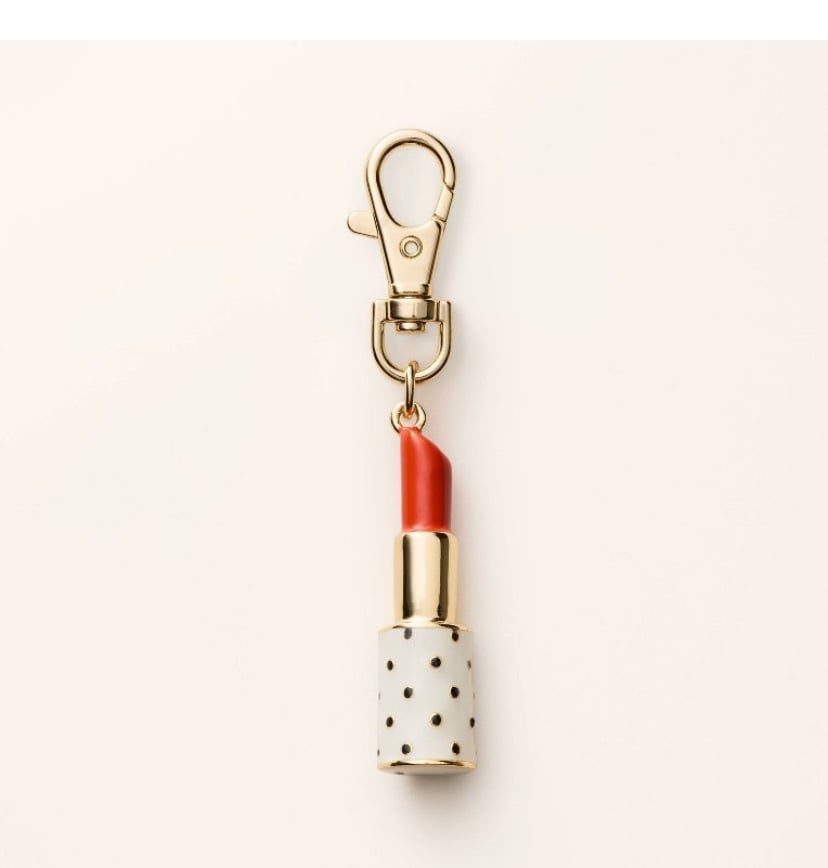kate spade new york x Target Lipstick Bag Charm Keychain, New With tags