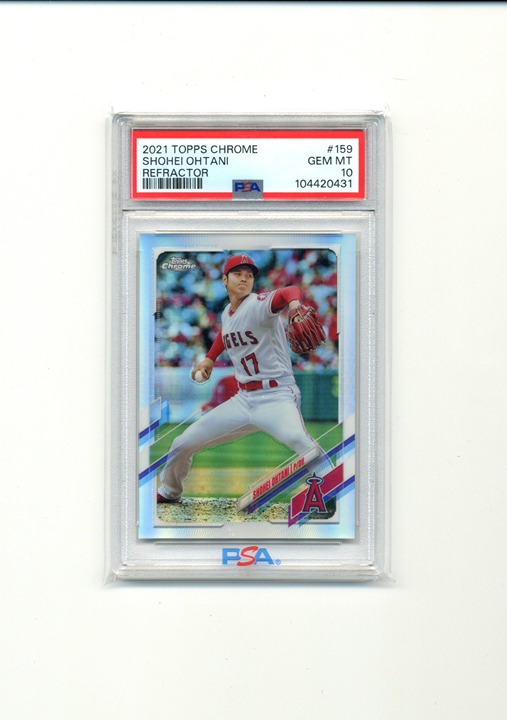 2021 Topps Chrome 159 Shohei Ohtani Refractor PSA 10 Gem Mint Dodgers MVP