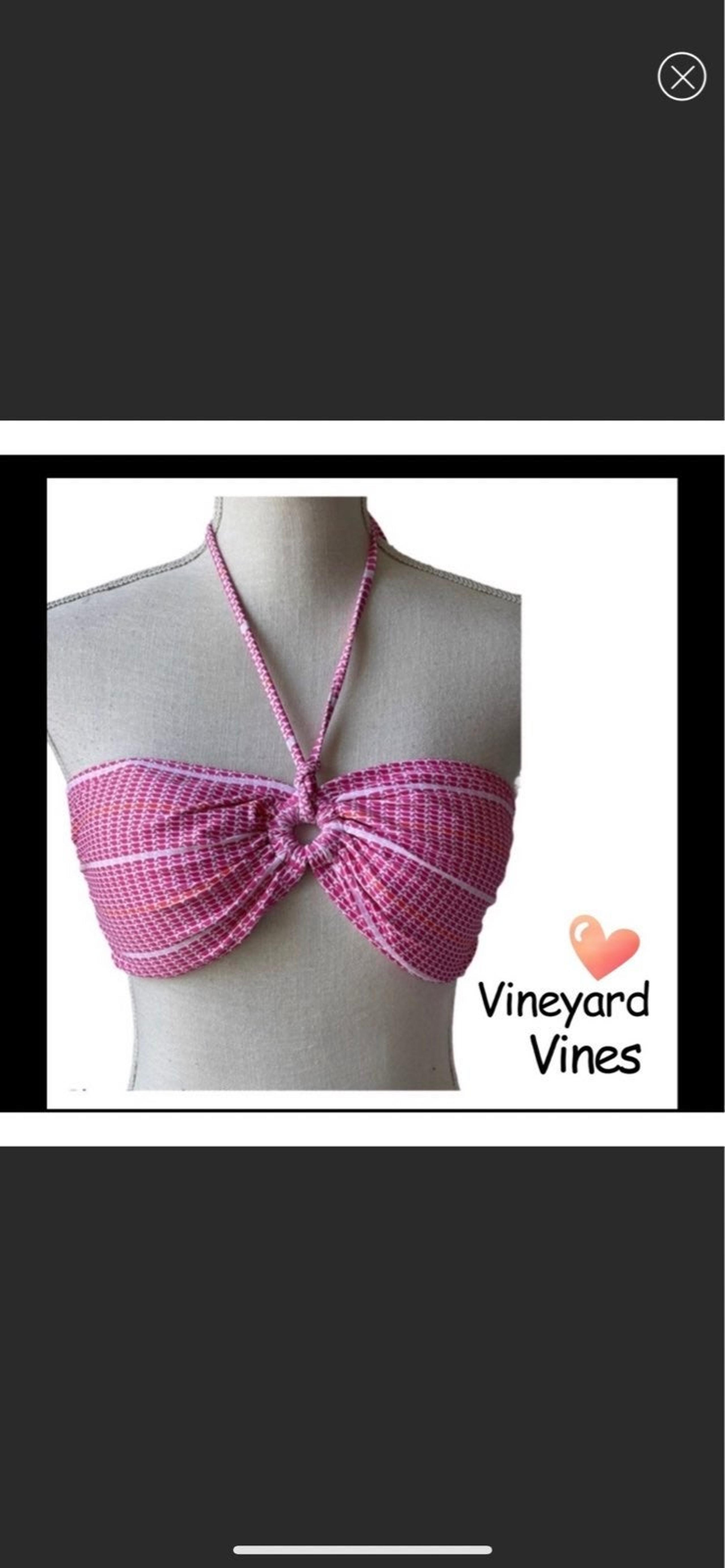 Vineyard Vines Pink Whale ring bandeau top NWT